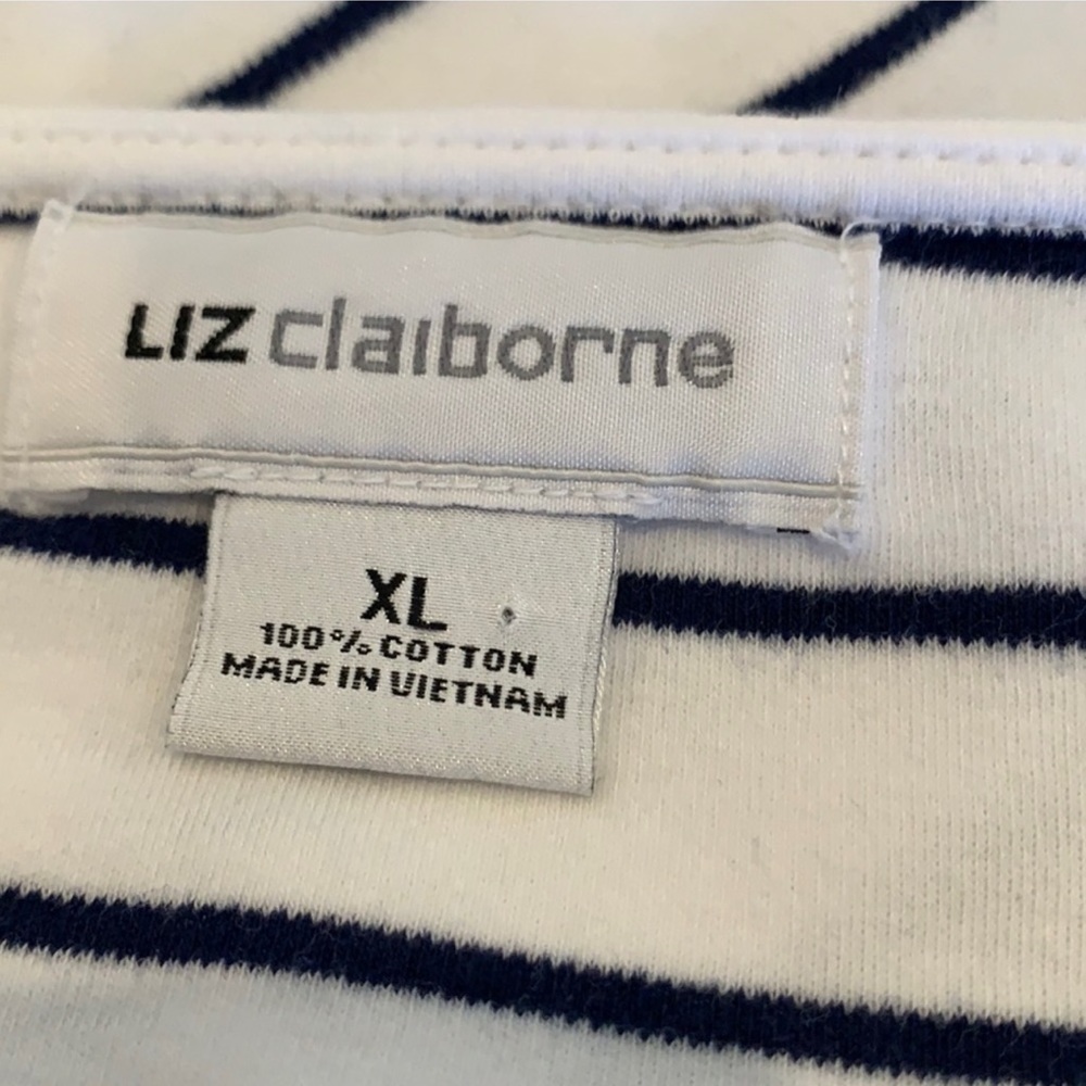 Liz Claiborne stripe top - Picture 6 of 7